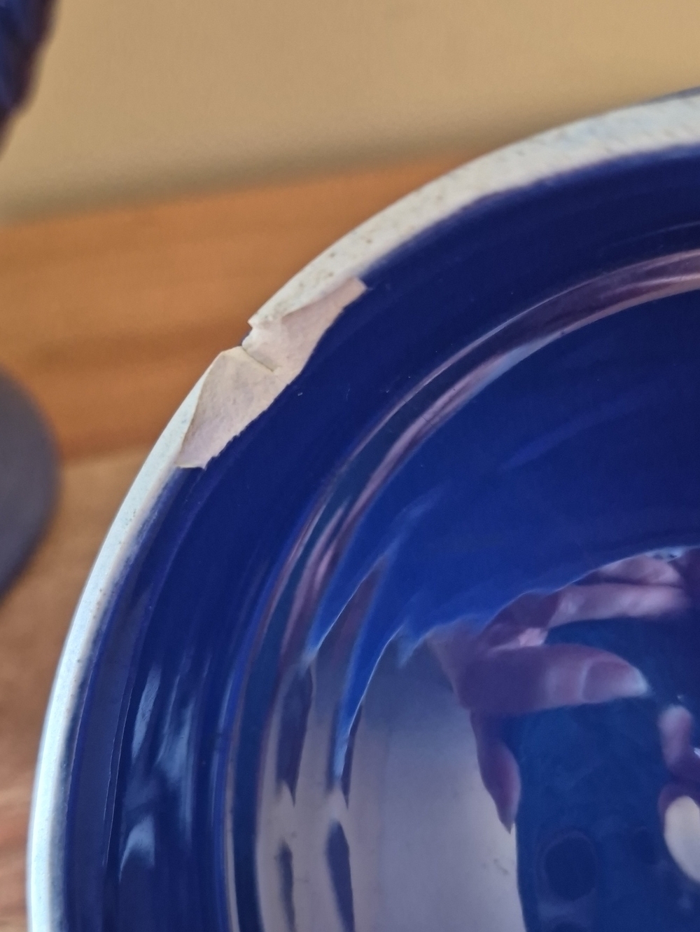 Vintage Fiestaware Cobalt Blue Coffee Pot (Has Chips) - Picture 10 of 12
